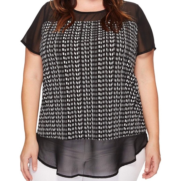 vince camuto short sleeve blouse